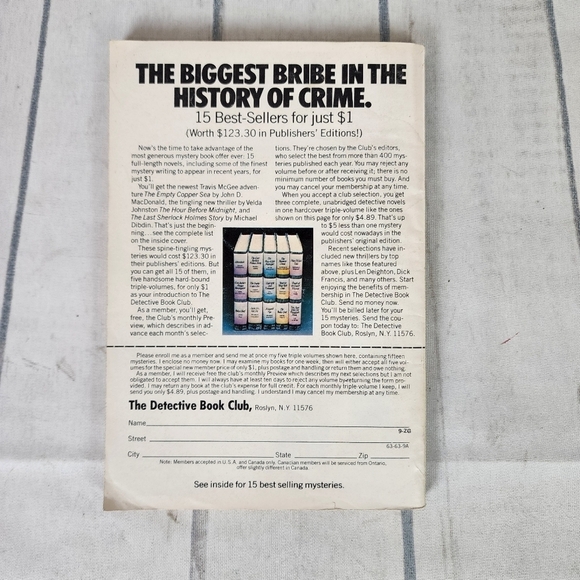 Vintage 70s Ellerly Queen's Mystery Magazine 38th  Anniversary Edition Paperback - Picture 3 of 5